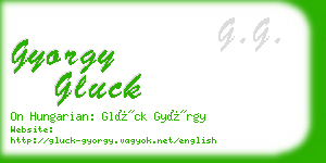 gyorgy gluck business card